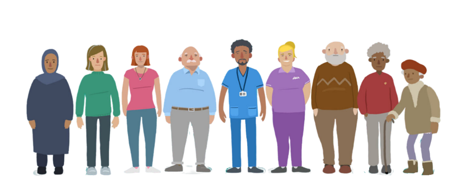 Image showing illustration of community support workers